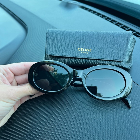 Triomphe Oval Celine Black Sunglasses - Picture 4 of 5